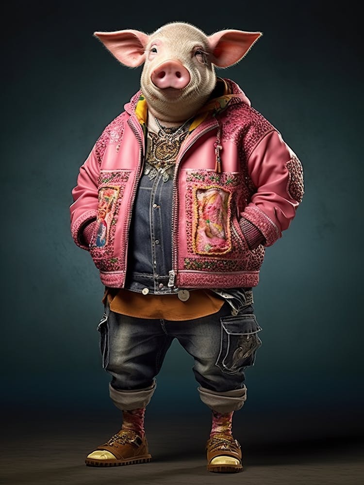 Pig In Pink Jacket 2