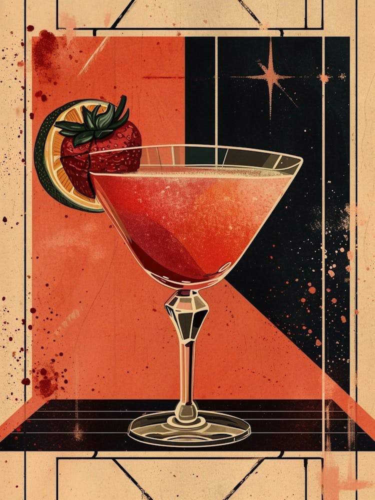 Art Deco Strawberry Daiquiri 1