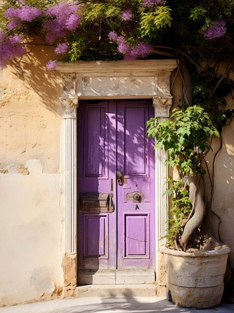 Purple Mediterranean Door
