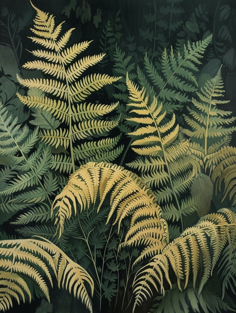 Hares Foot Fern Painting 4