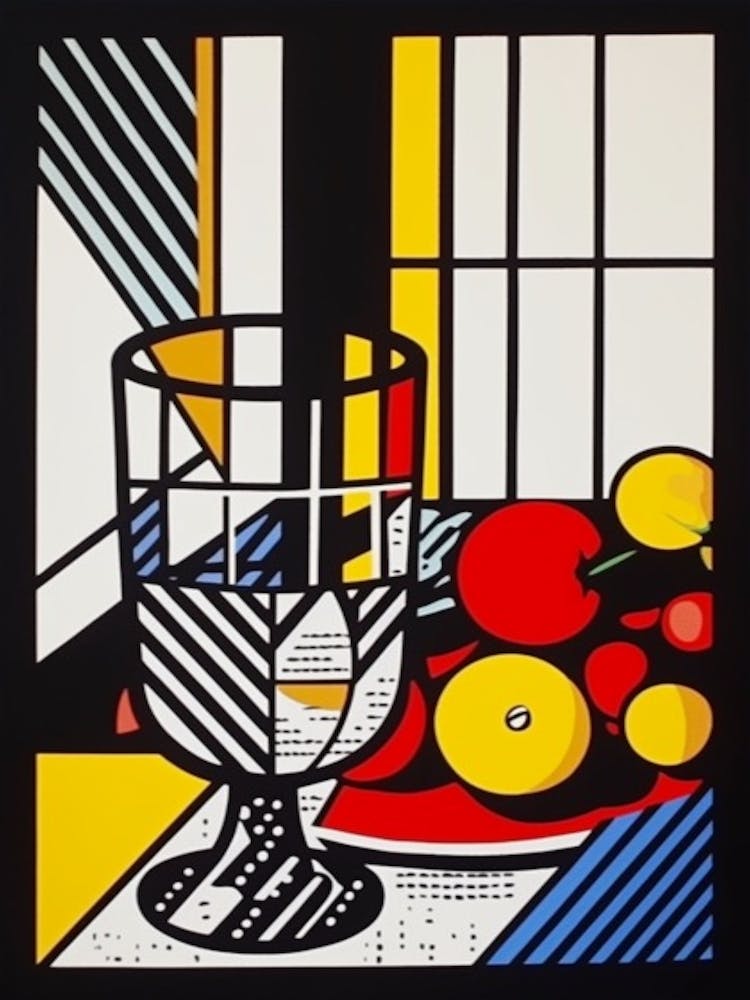 Stock Flower Still Life  1 Pop Art Style