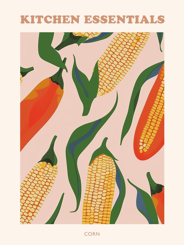 Abstract Corn Pattern Illustration 1 Poster 3