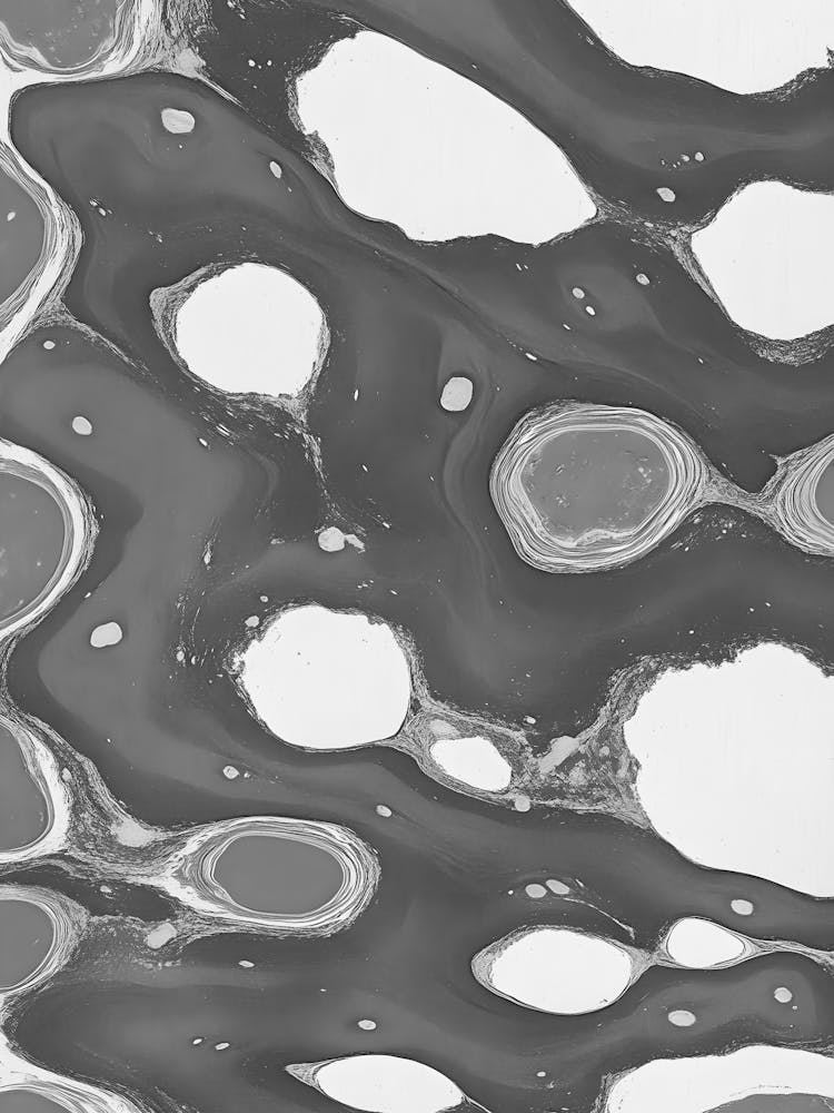 Black And White Abstract Painting 34