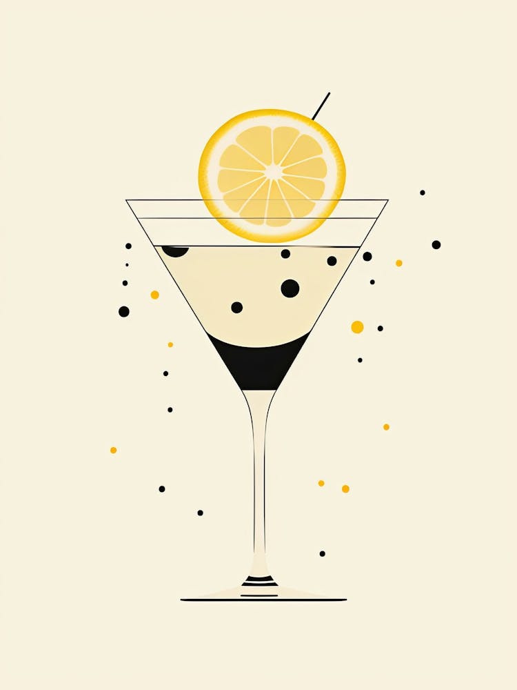 Mid Century Modern French 75 Martini Floral Infusion Cocktail 2