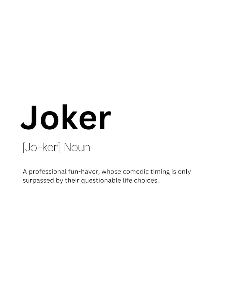 Joker Definition Meaning