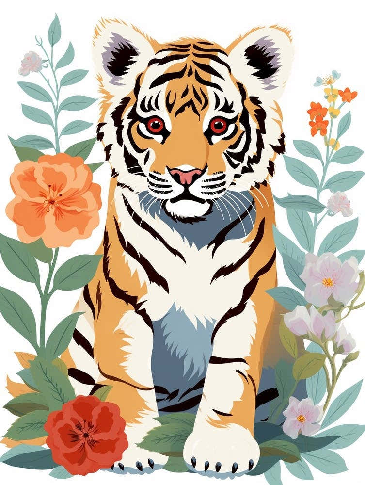 Baby Animal Illustration  Tiger 2