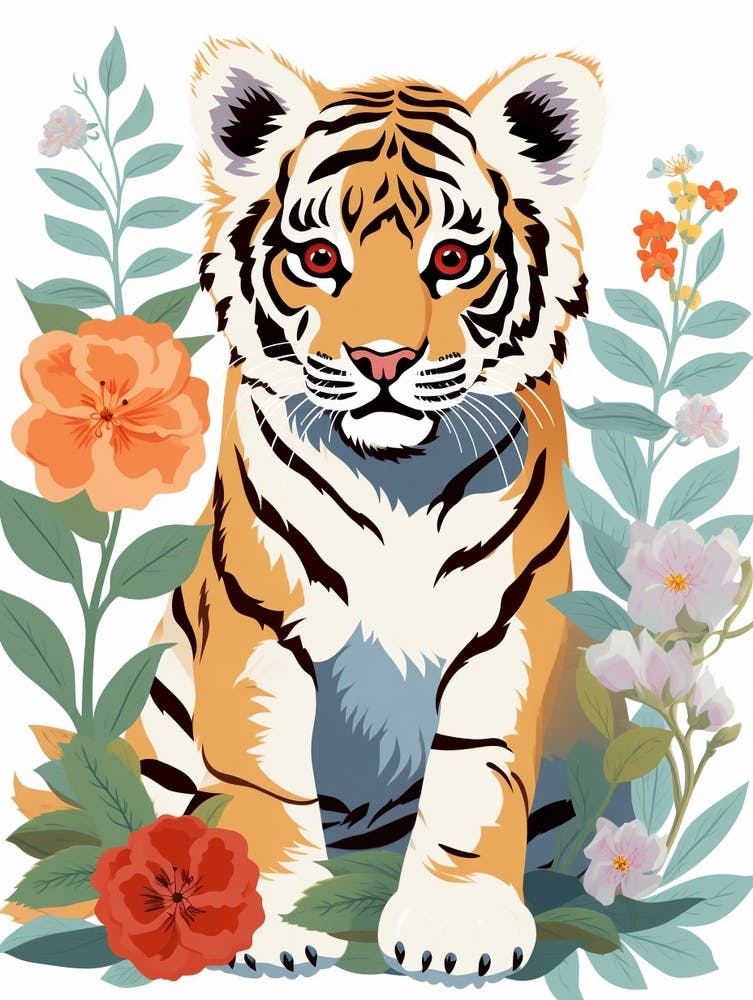 Baby Animal Illustration  Tiger 2