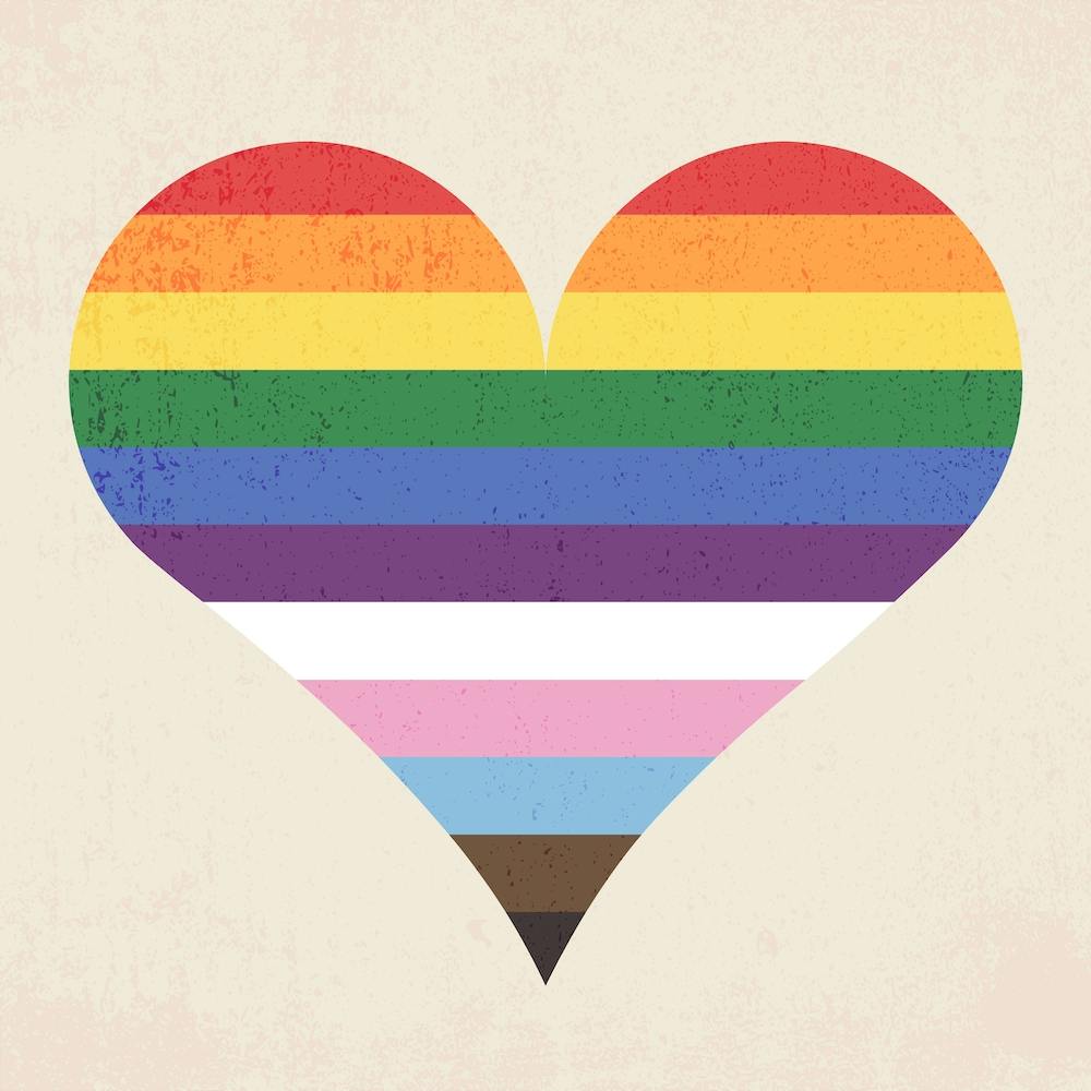 Rainbow Heart Square