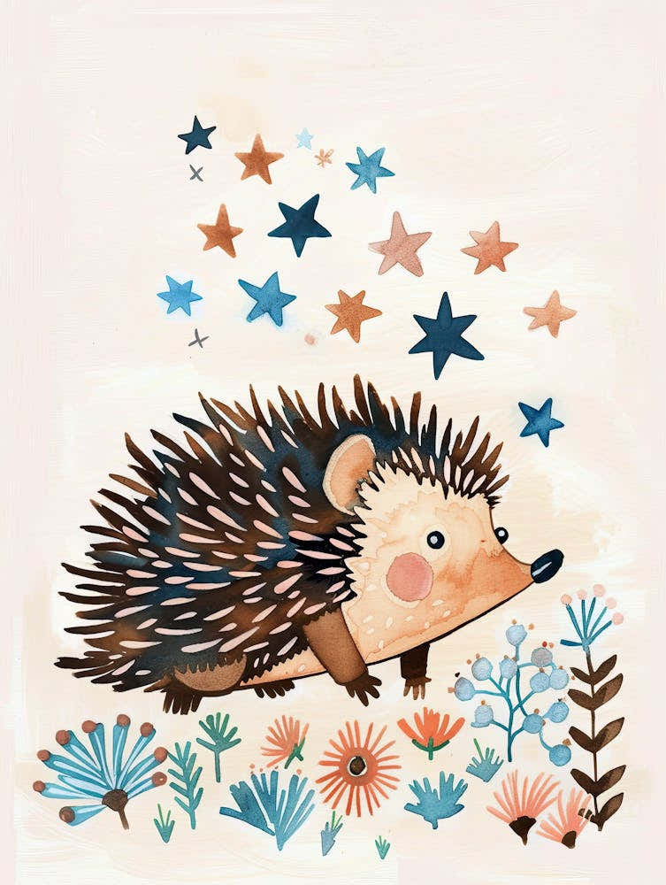 Chubby Cheeks Hedgehog Children Prints & Kids Posters