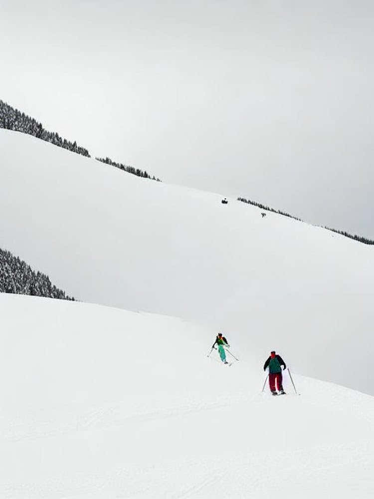 Davos Klosters, Switzerland Minimal 2 Skiing Poster