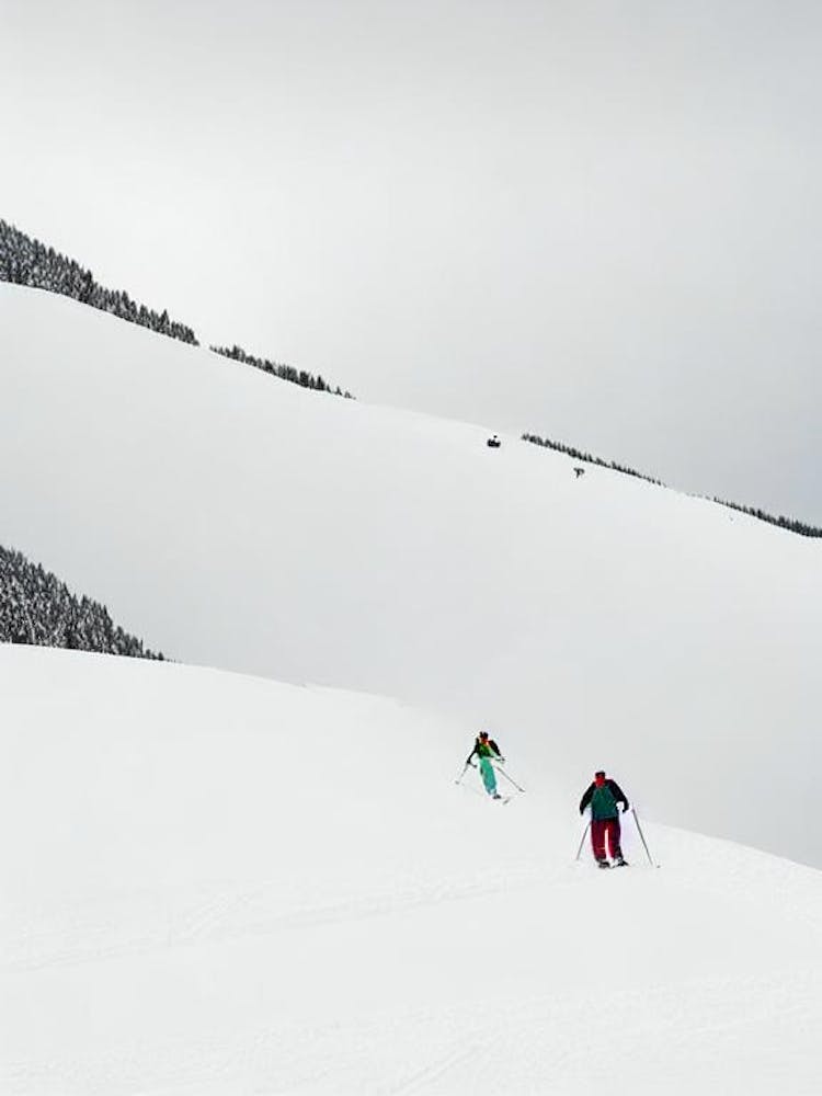 Davos Klosters, Switzerland Minimal 2 Skiing Poster