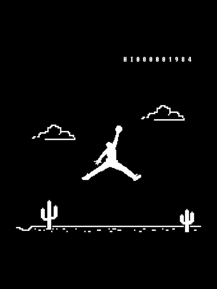 Jordan Jump - Jordan Jumpman Pixel Art - Retro Basketball Pixel