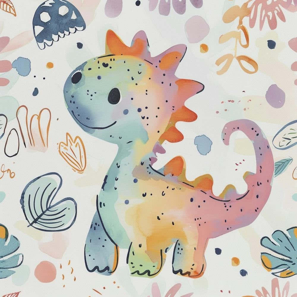 Cute Muted Pastels Ankylosaurus Dinosaur 1