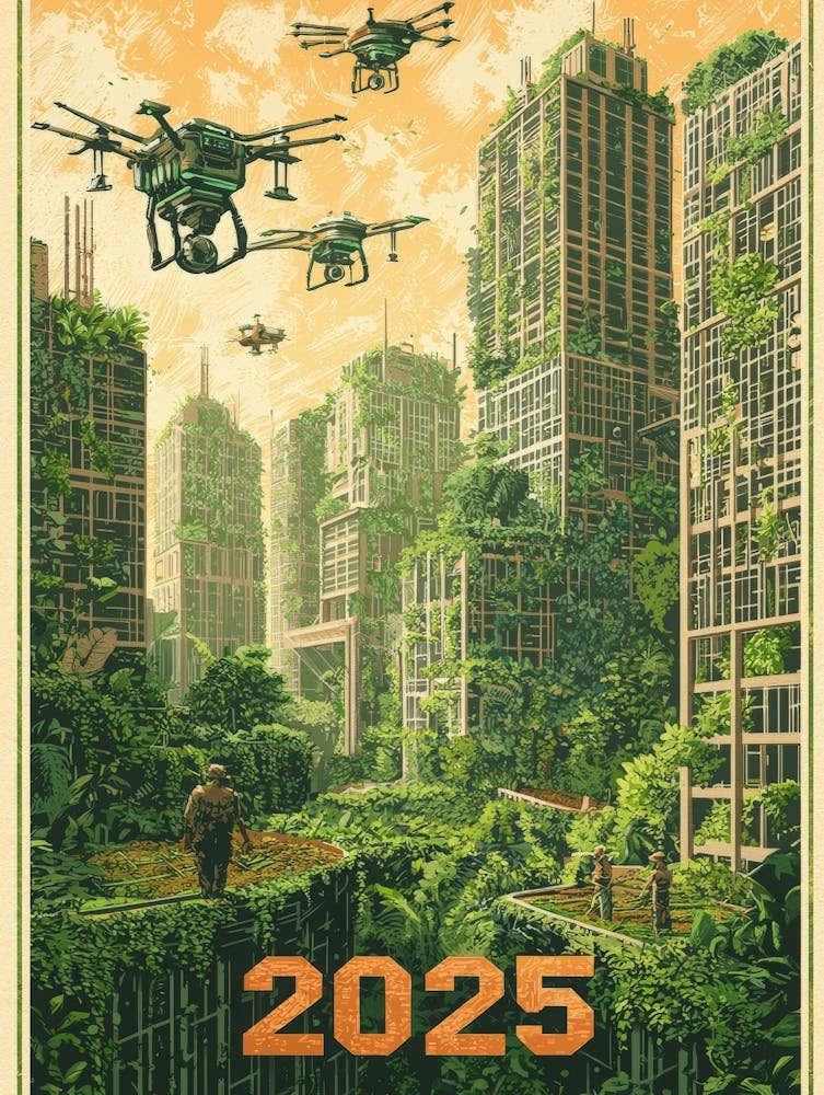 Aihrgdesign A Visionary Poster Depicting Green Skyscrapers An Abc80f3a 0308 4840 A2d2 8e9b98af3e24 3