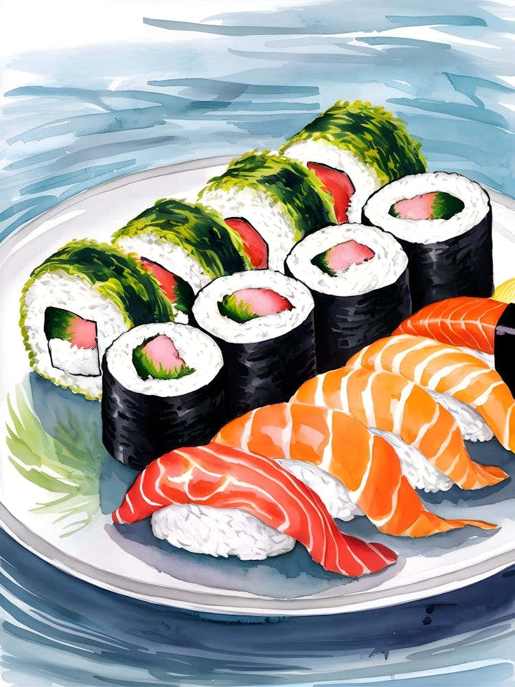 Sushi On A Plate
