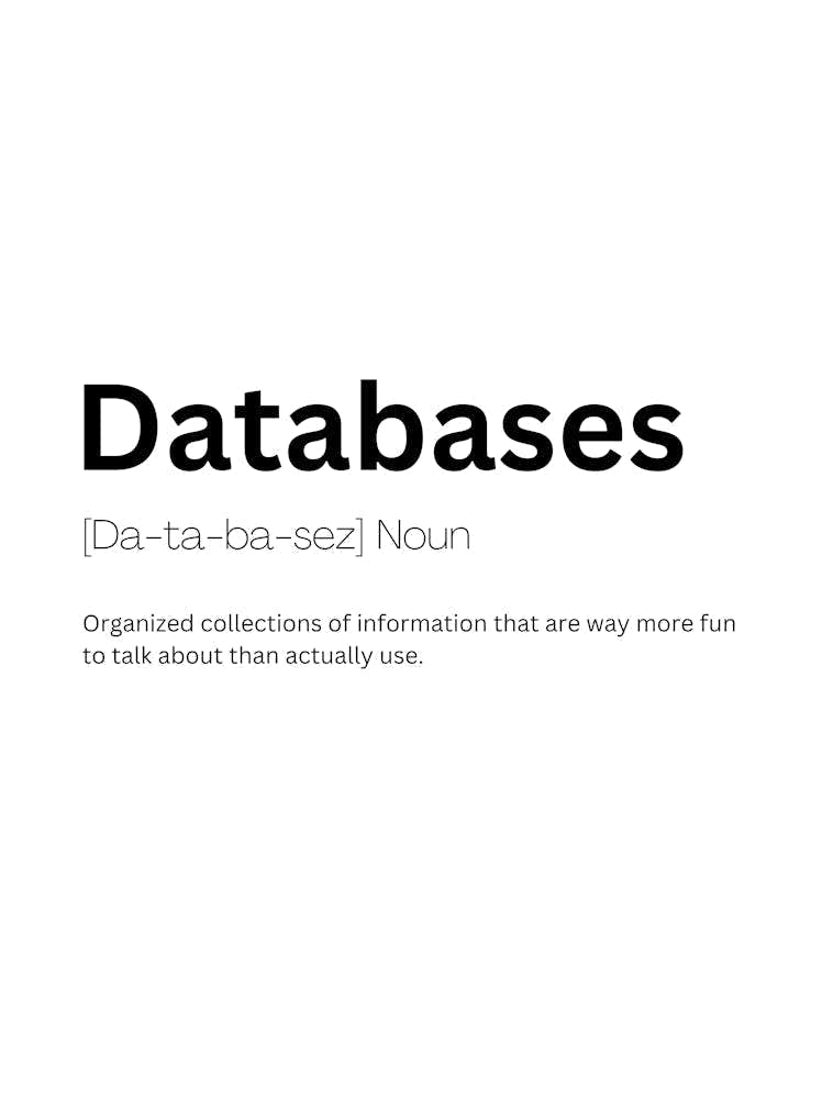 Databases Definition Meaning