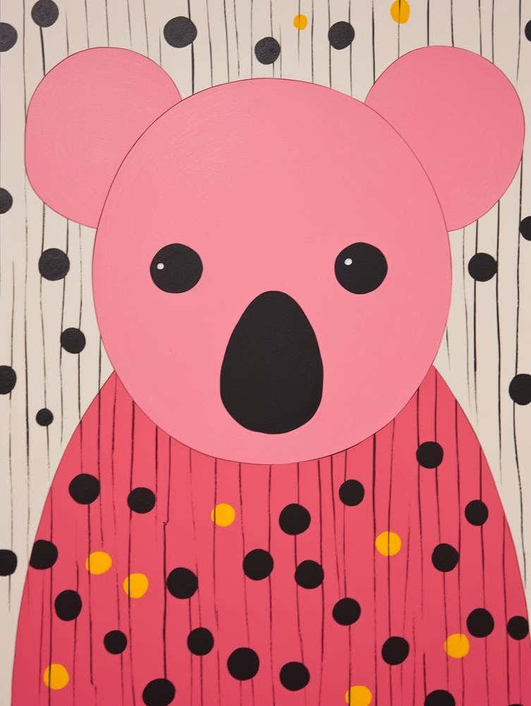 Pink Polka Dot Koala 2