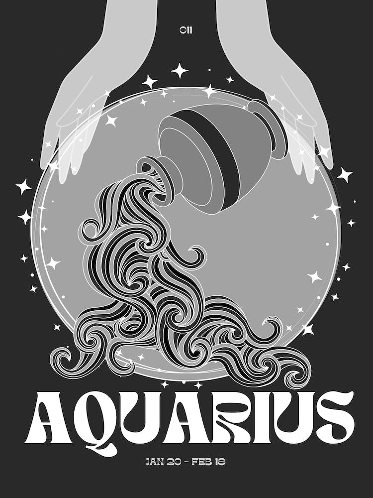 Black Zodiac Aquarius