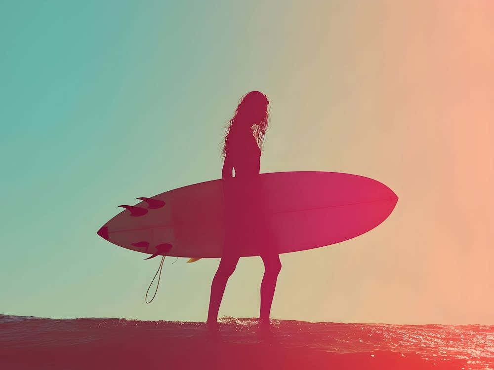 Silhouette Of A Surfer 1