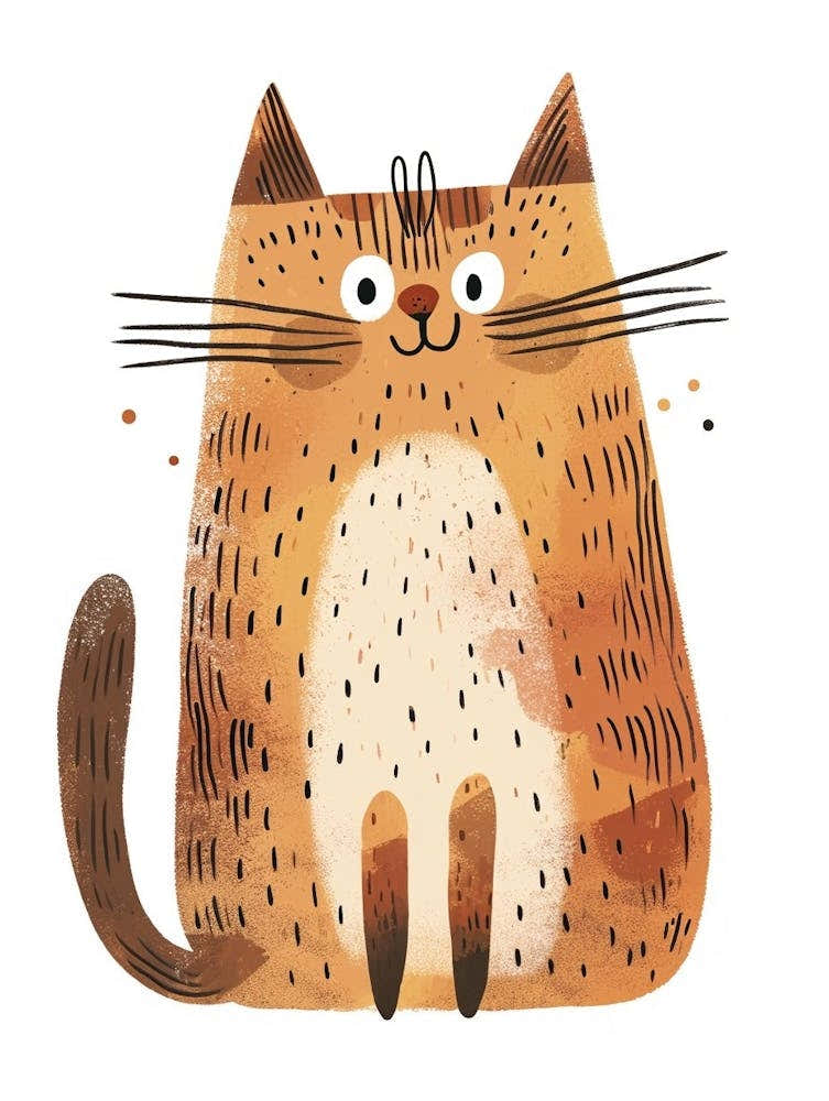 Somali Cat Clipart Illustration 2