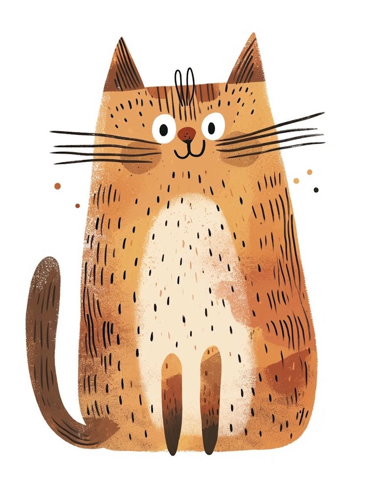 Somali Cat Clipart Illustration 2