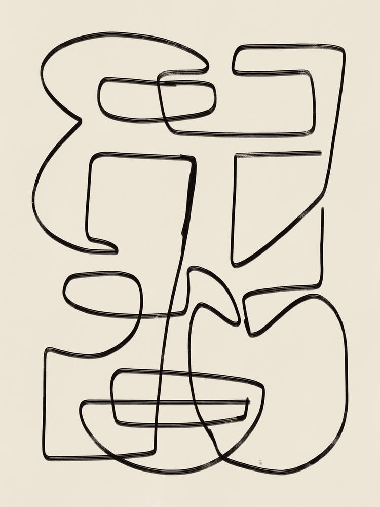 Warm Abstract Line Art