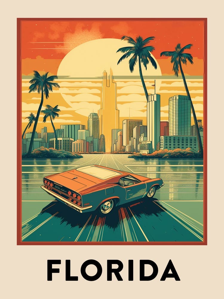Vintage Travel Poster Florida 2