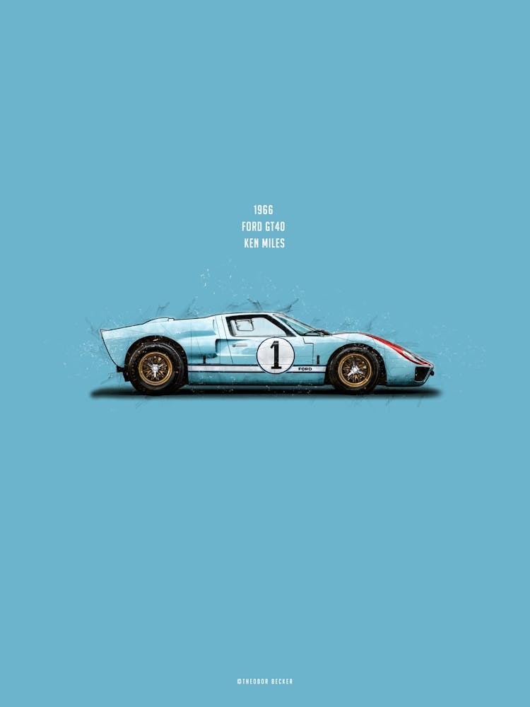 Cars in Colors, Ford GT40 Ken Miles