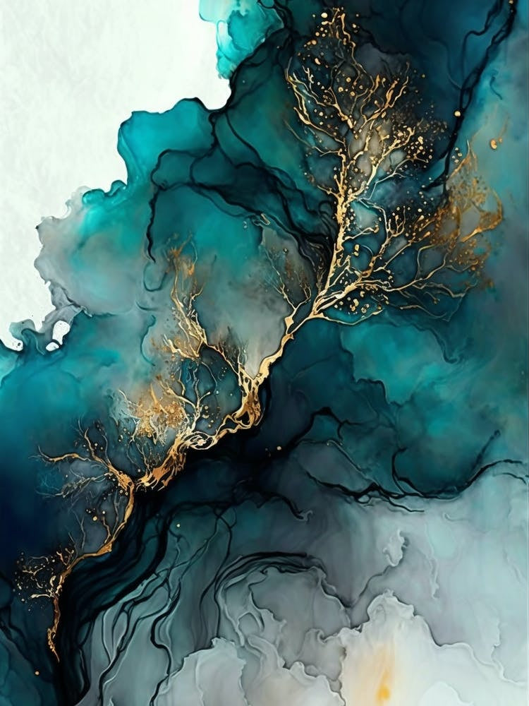 Painting Tree With Gold Leaves