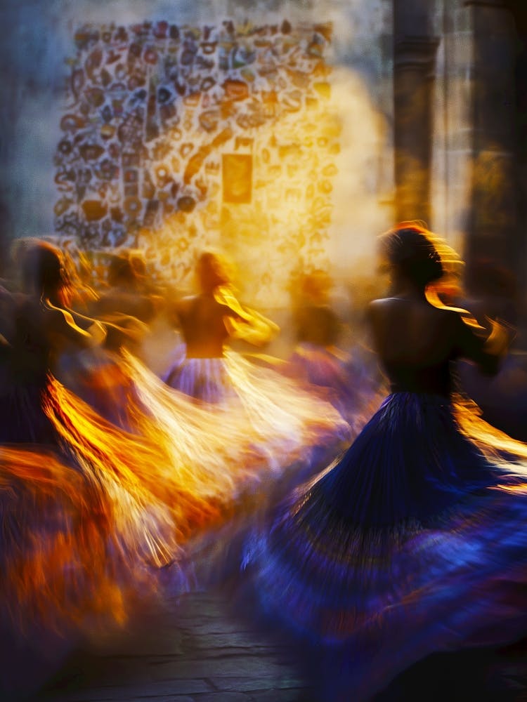Dancers In Flamenco Mexican art
