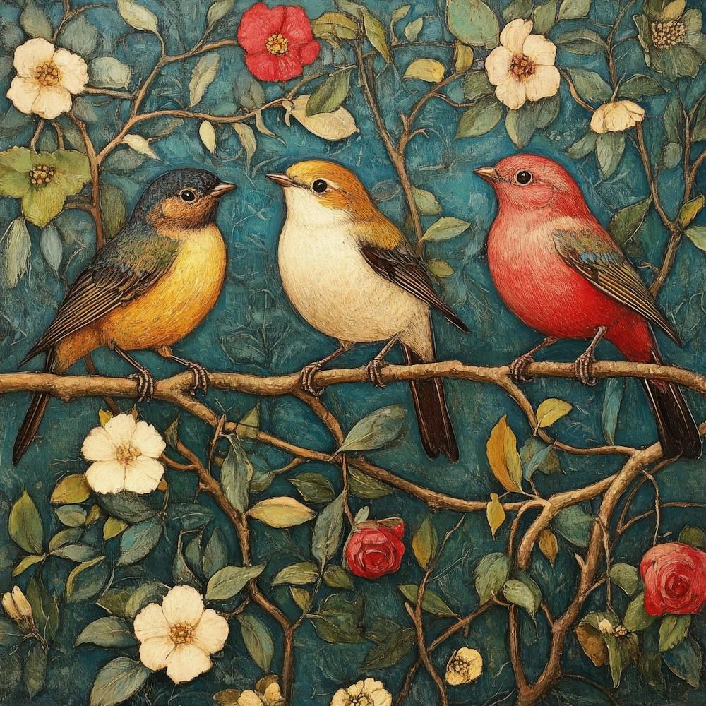 Birds On A Branch Art 32