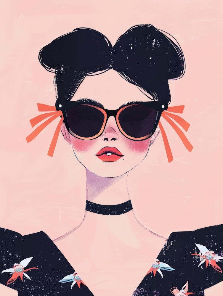 Asian Girl With Sunglasses 1