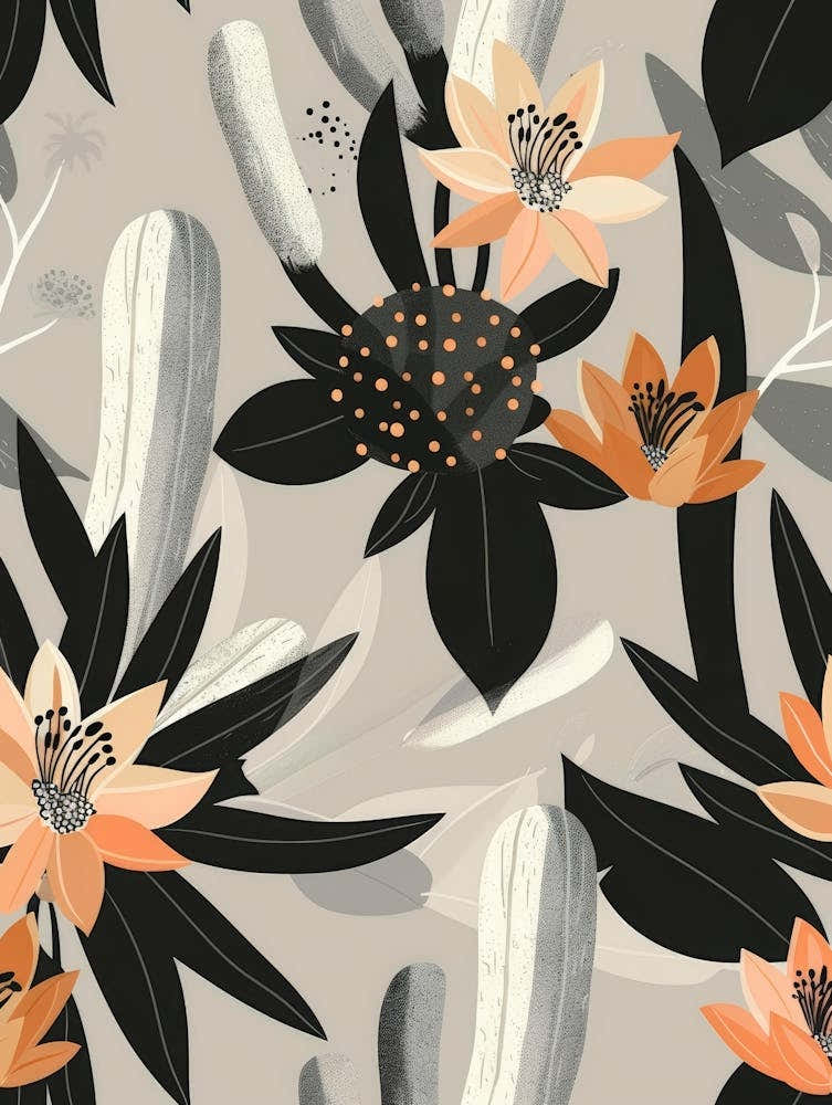 Cactus Seamless Pattern