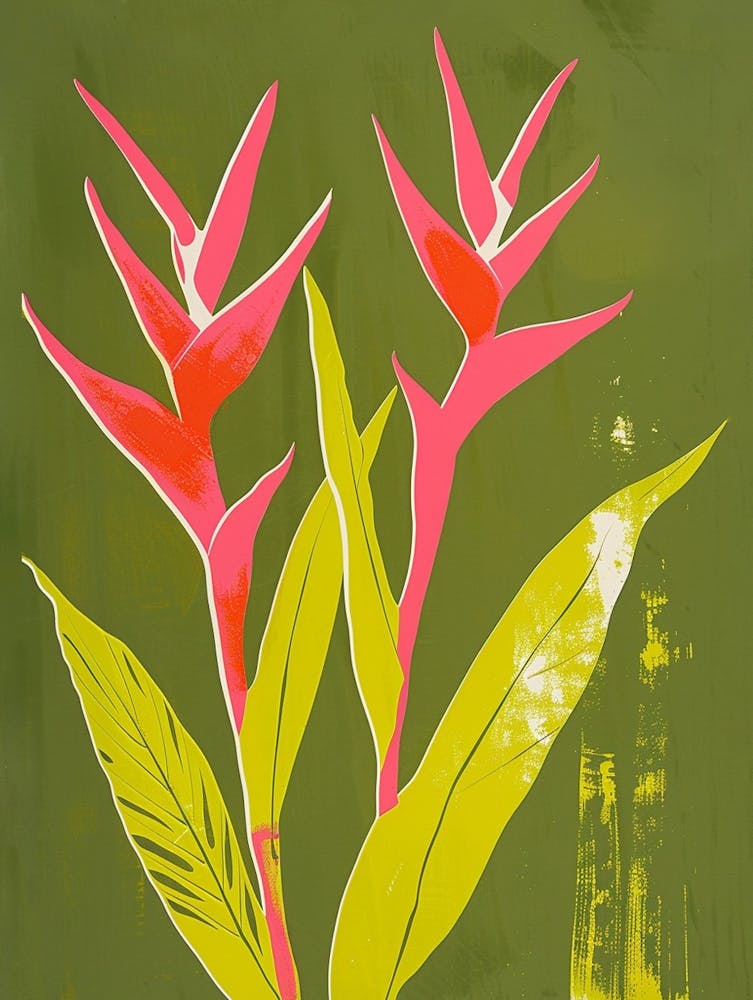 Pink & Green Heliconia 2