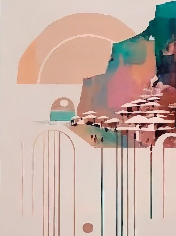 The Italian Beach - Abstract Minimal Boho Beach
