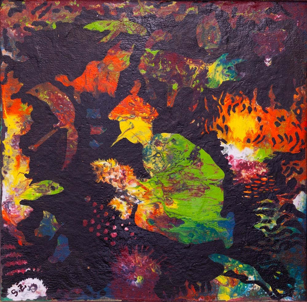 "Pinocchio burying money in the enchanted forest."