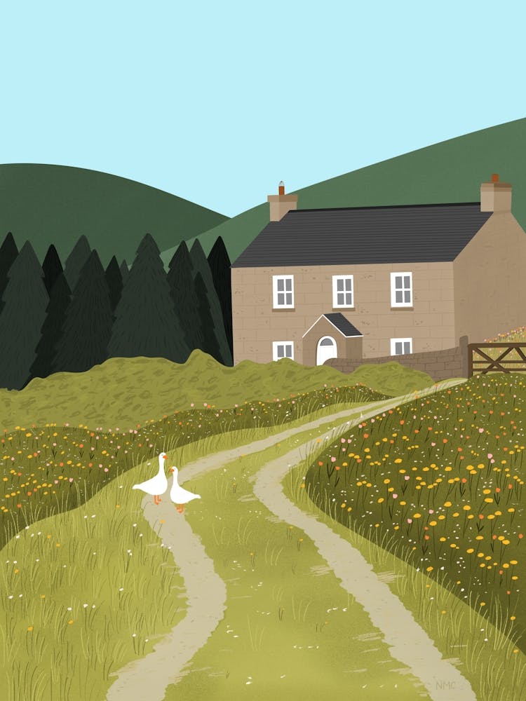 Country House with Geese