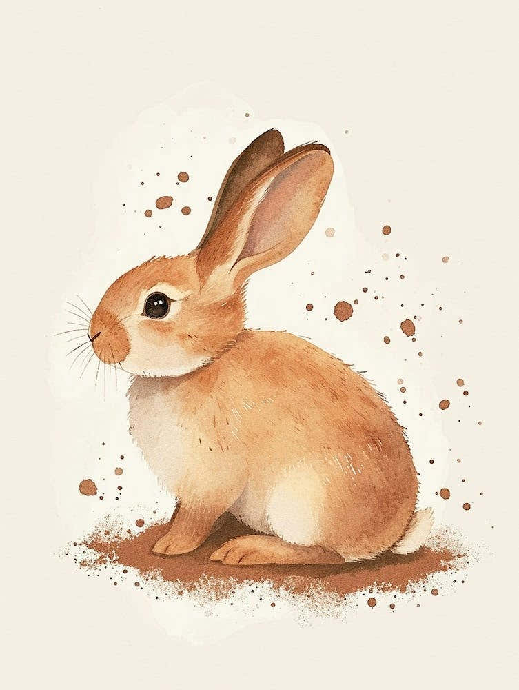 Tans Rabbit Nursery Illustration 1