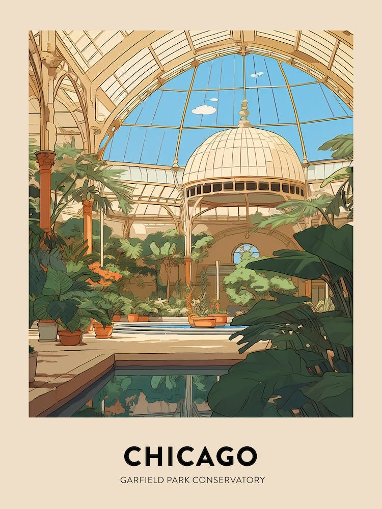 Garfield Park Conservatory 3 Chicago Travel Poster