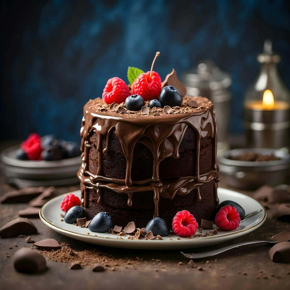 Chocolate Cake With Berries