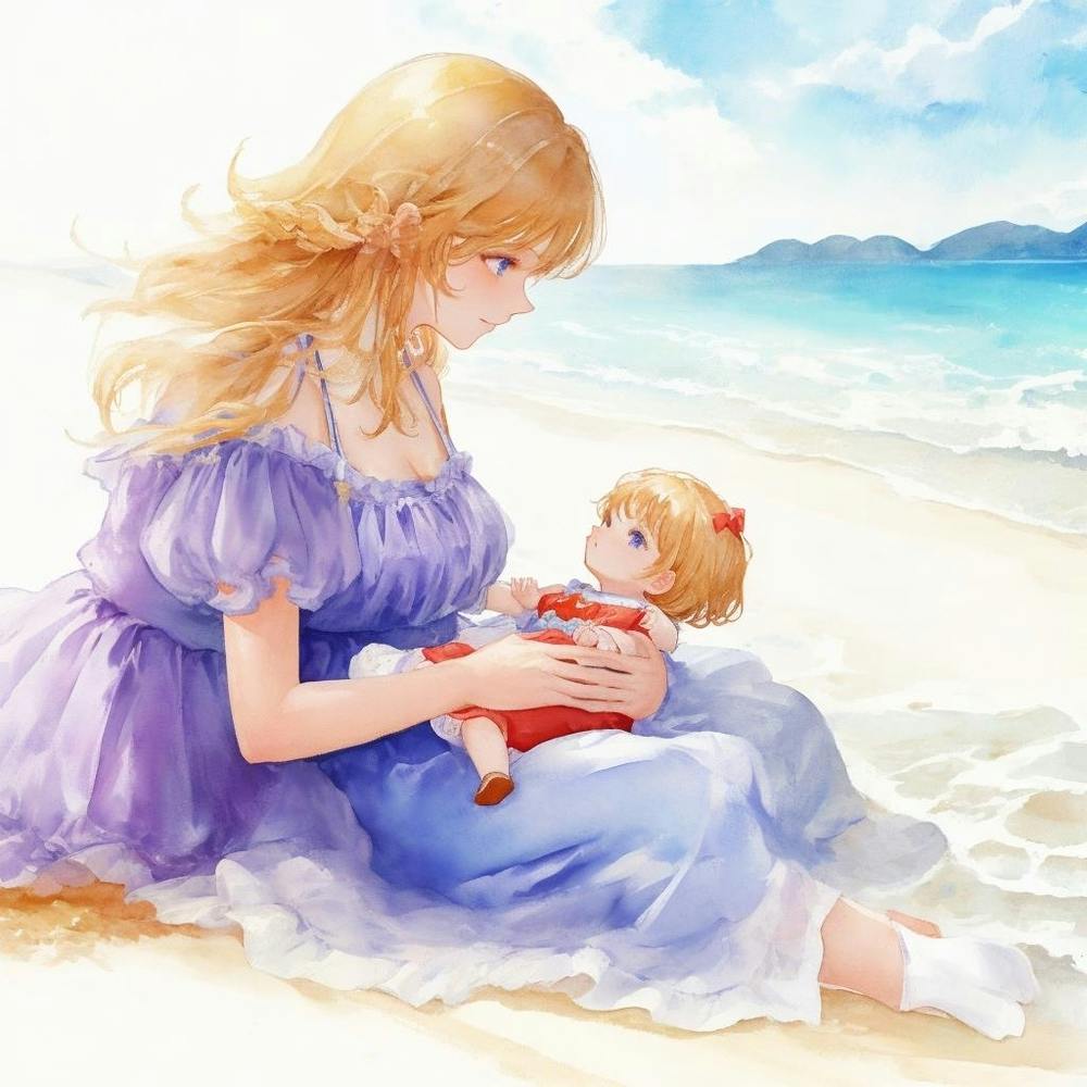 Beautiful Woman Holding Her Baby