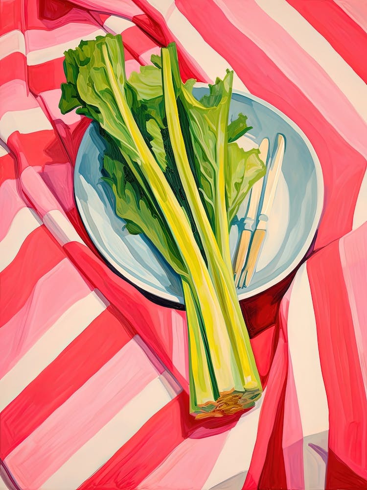 Rhubarb Fruit Summer Illustration 2