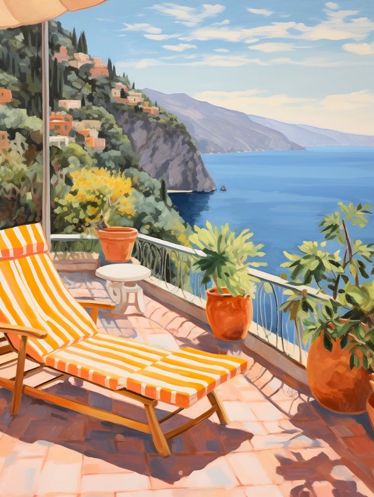 Sun Lounger By The Pool In Amalfi Coast 5