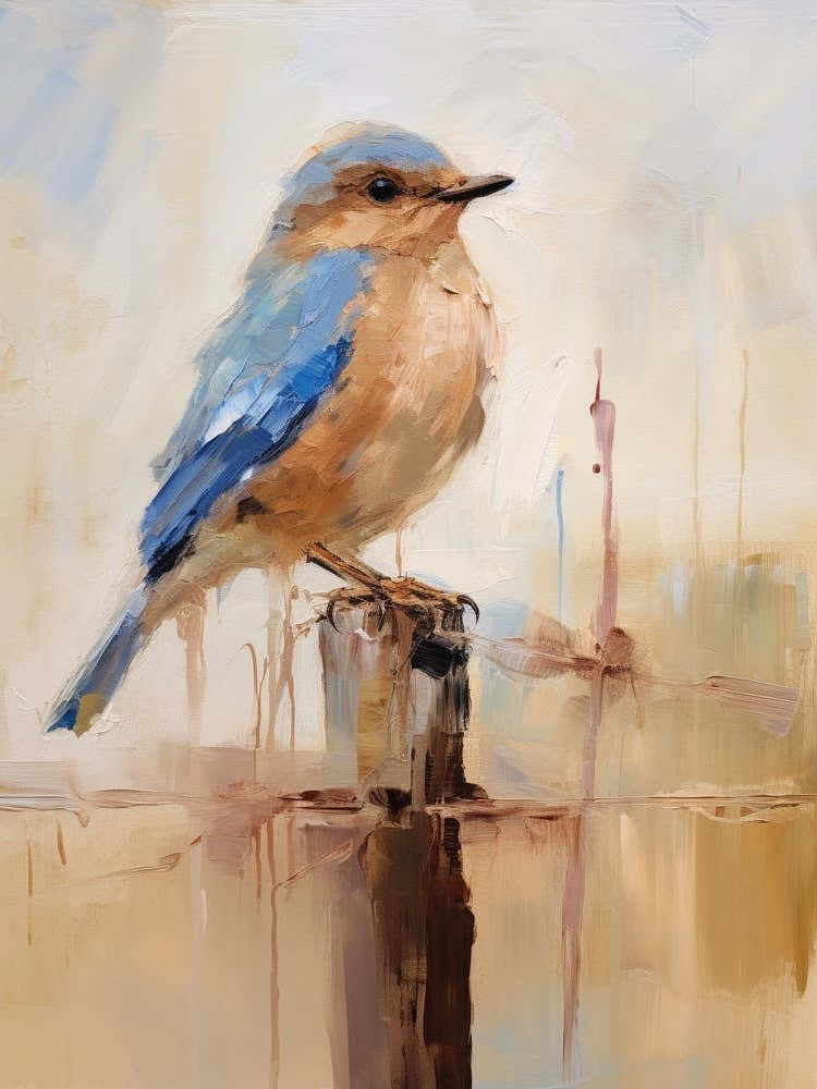 Bird Painting Eastern Bluebird 4