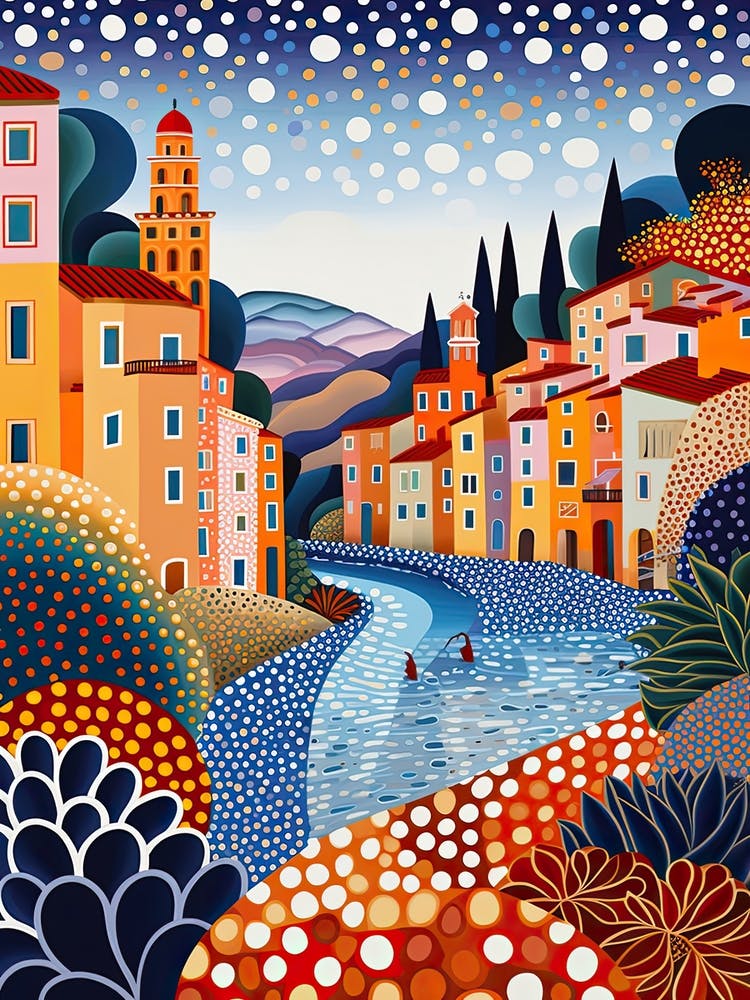 Portofino, Italy, Illustration In The Style Of Pop Art 4