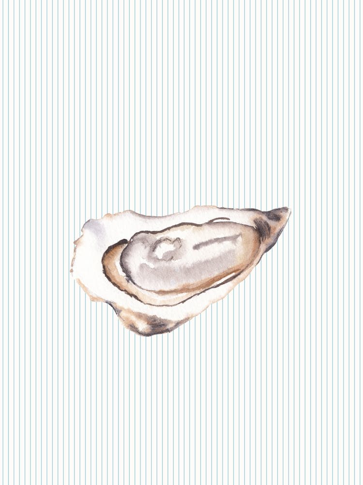 Oyster Striped Kitchen Poster