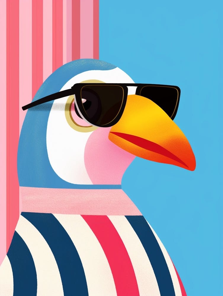 Little Macaw 2 Wearing Sunglasses