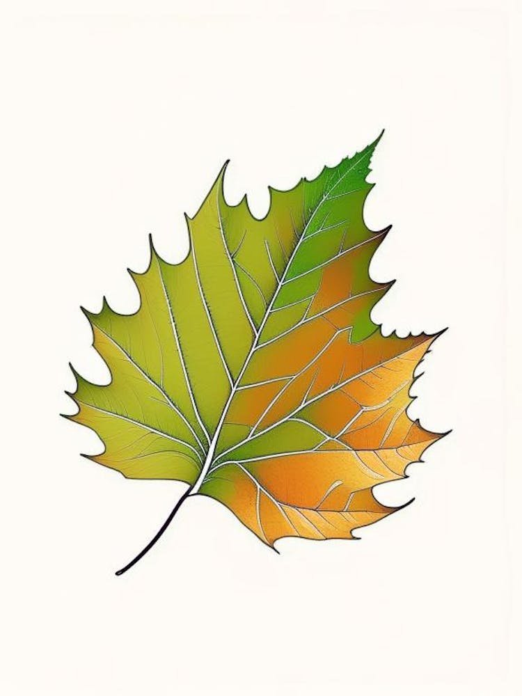 Maple Leaf Leaf Warm Tones 3