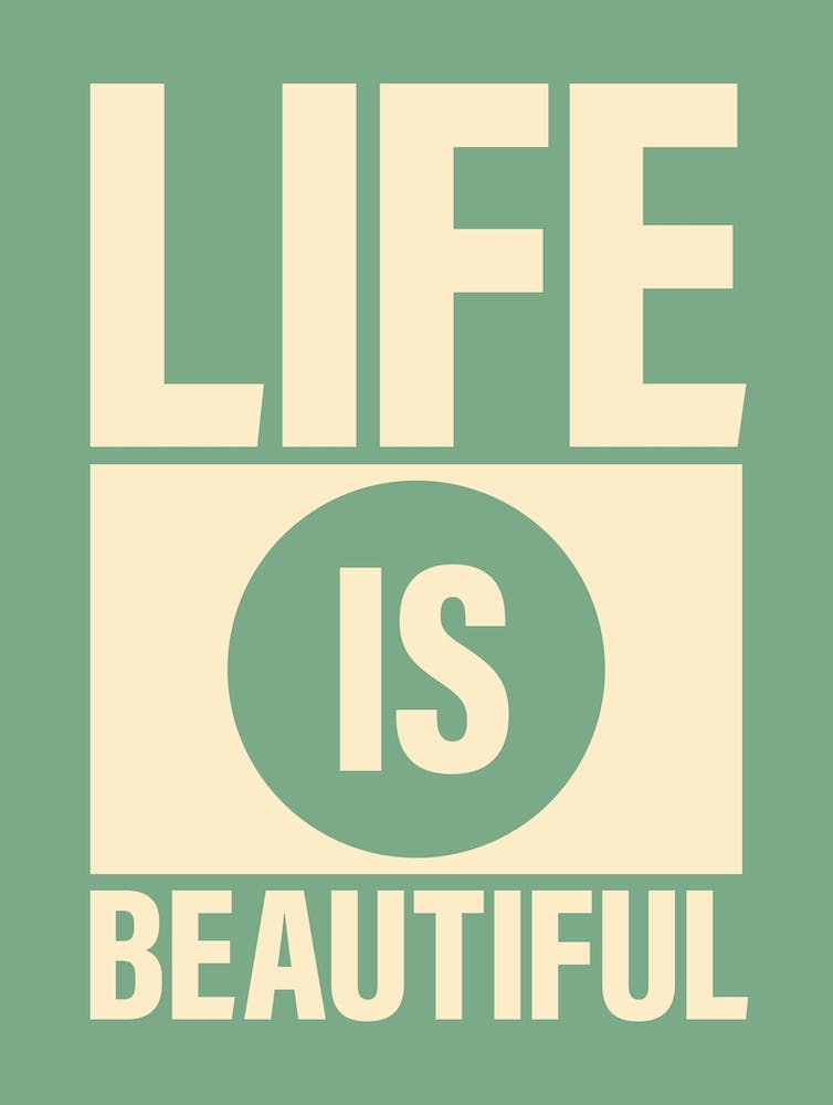 Life Is Beautiful typography