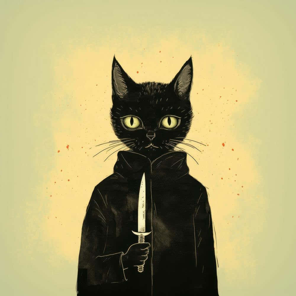 Cat With Knife 1